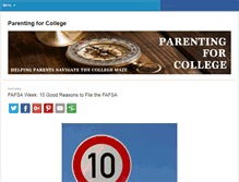 Tablet Screenshot of parentscountdowntocollegecoach.com